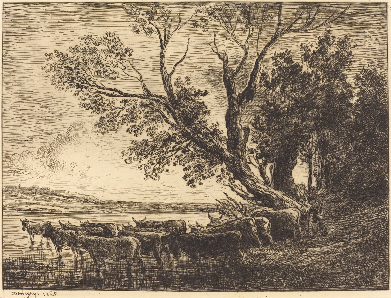Ford (Le Gue) autorstwa Charles Francois Daubigny