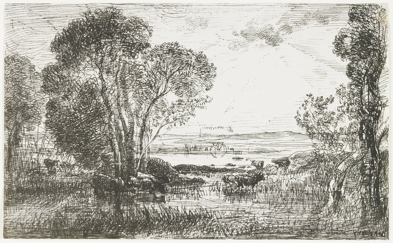 Silnik hydrauliczny, 1862 autorstwa Charles Francois Daubigny