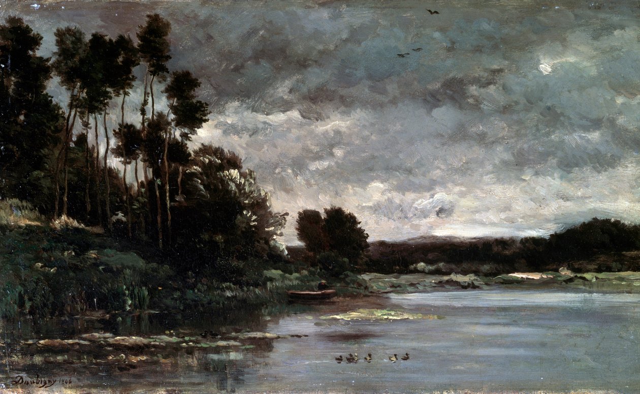Brzeg rzeki, 1866. autorstwa Charles Francois Daubigny
