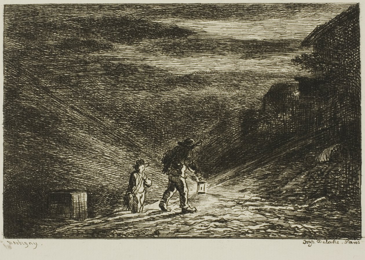 Poszukiwanie karczmy autorstwa Charles Francois Daubigny