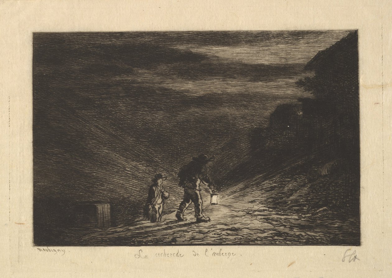Poszukiwanie karczmy, 1861. autorstwa Charles Francois Daubigny
