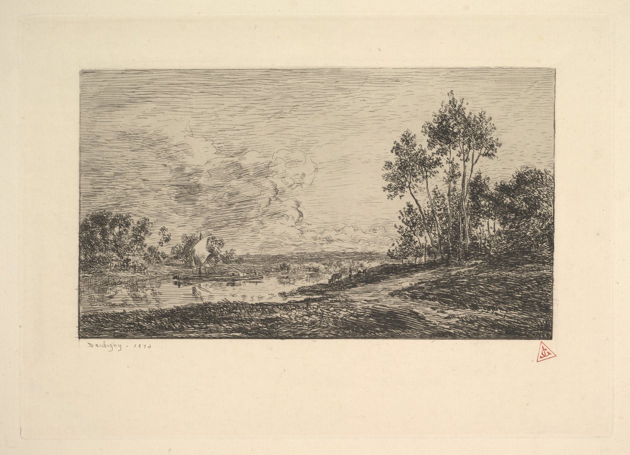 Sekwana w Port-Maurin, 1870. autorstwa Charles Francois Daubigny