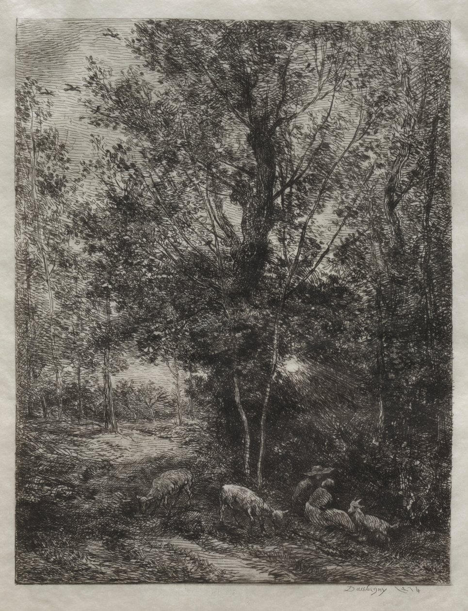 Pasterz i Pasterka autorstwa Charles Francois Daubigny