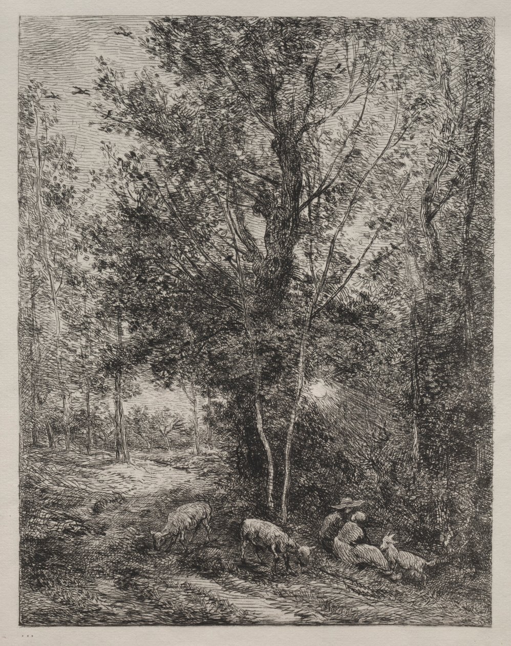 Pasterz i pasterka, 1874. autorstwa Charles Francois Daubigny