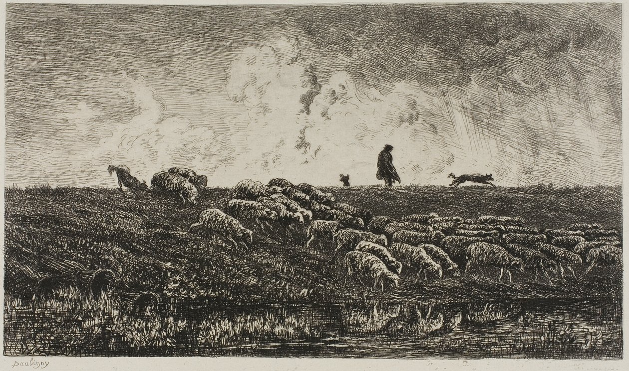 Prysznic autorstwa Charles Francois Daubigny