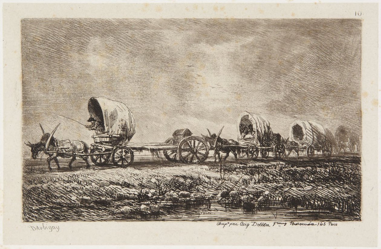 „Wozy” (Delteil 76) autorstwa Charles Francois Daubigny