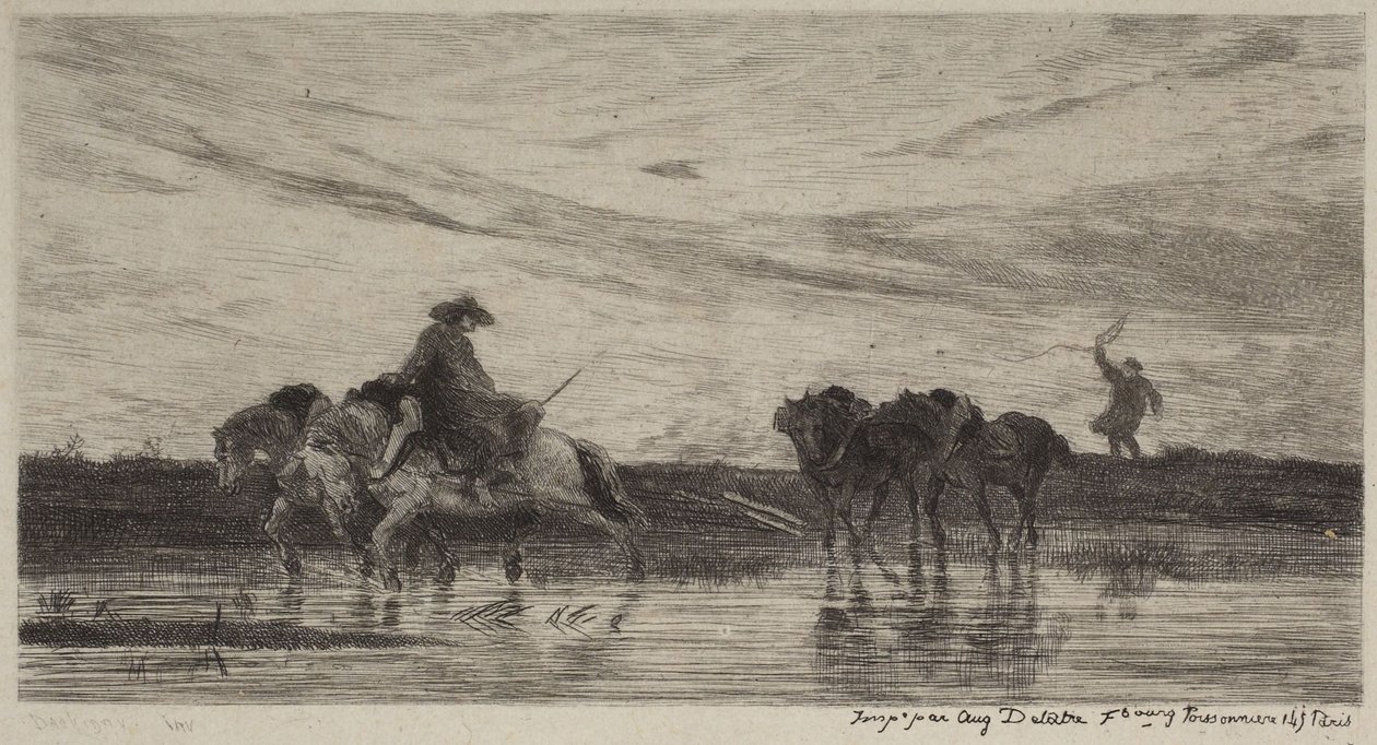 Konie robocze autorstwa Charles Francois Daubigny