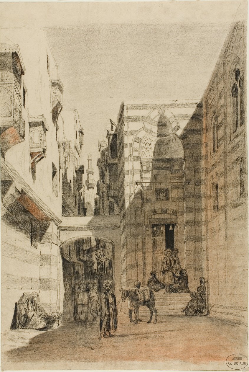 Egipska scena uliczna autorstwa Charles Francois Eustache