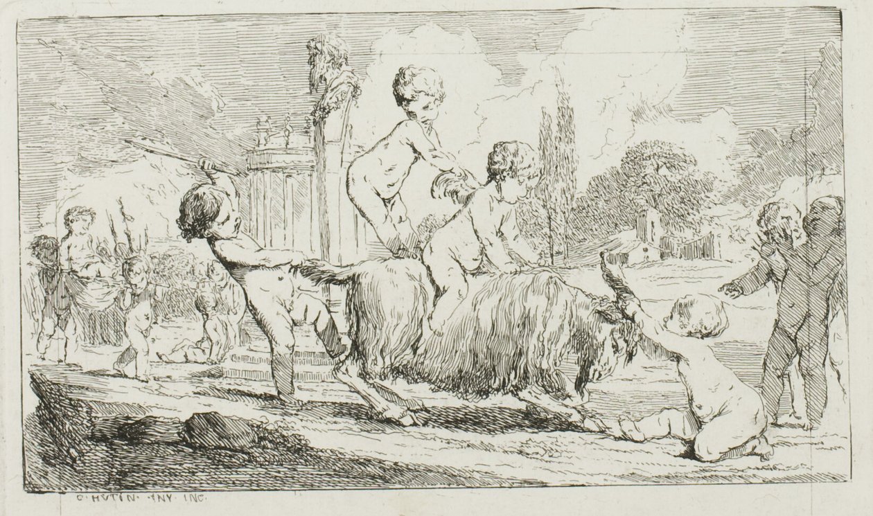 Bawiące się dzieci autorstwa Charles Francois Hutin
