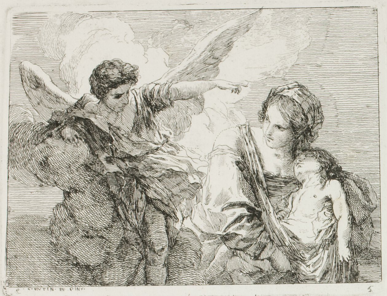 Hagar autorstwa Charles Francois Hutin