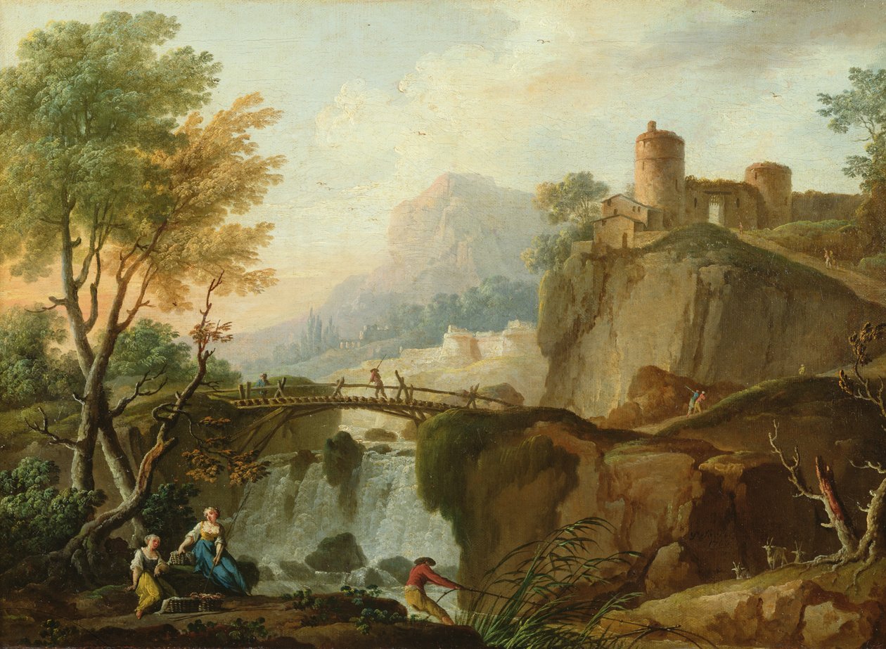 Krajobraz, 1766 autorstwa Charles Francois Lacroix de Marseille