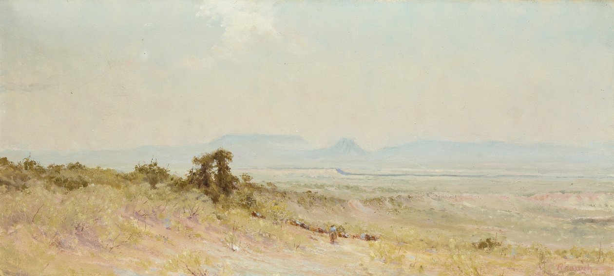Dom Góra nad Llano, ok.1920 (olej na płótnie) autorstwa Charles Franklin  Reaugh