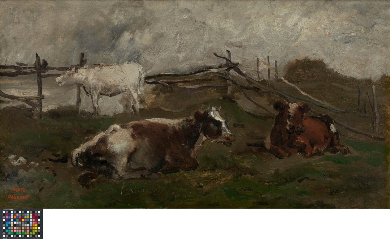 Krowy na łące autorstwa Charles Francois Daubigny