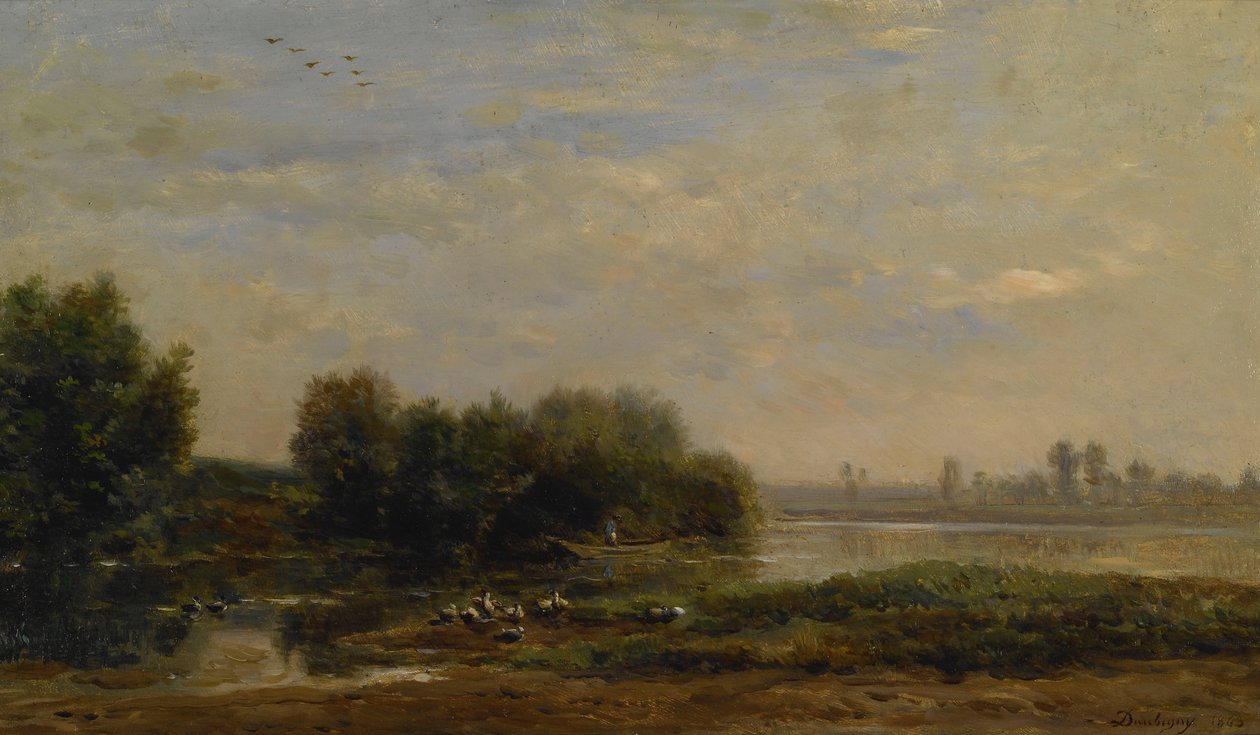 Na rzece Oise autorstwa Charles Francois Daubigny