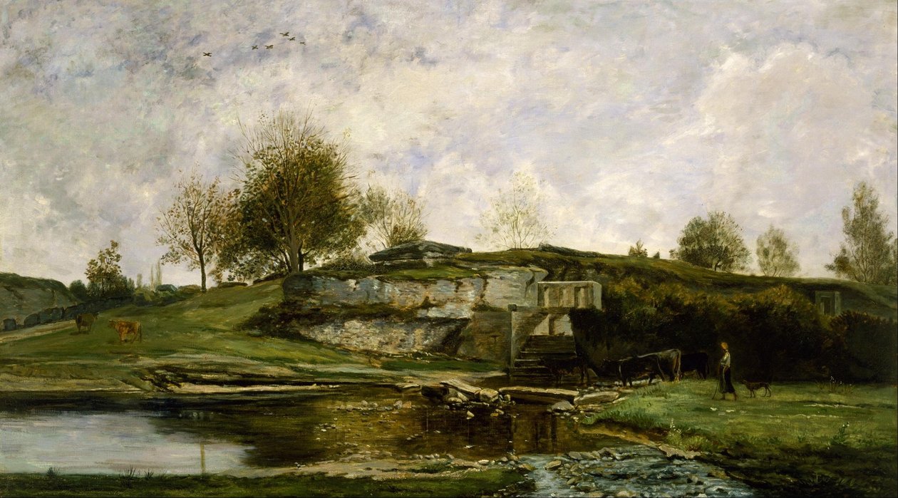 Śluza w dolinie Optevoz autorstwa Charles Francois Daubigny