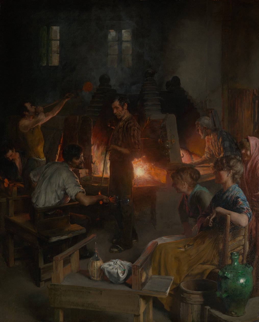 Dmuchawy szkła z Murano, 1886. autorstwa Charles Frederic Ulrich
