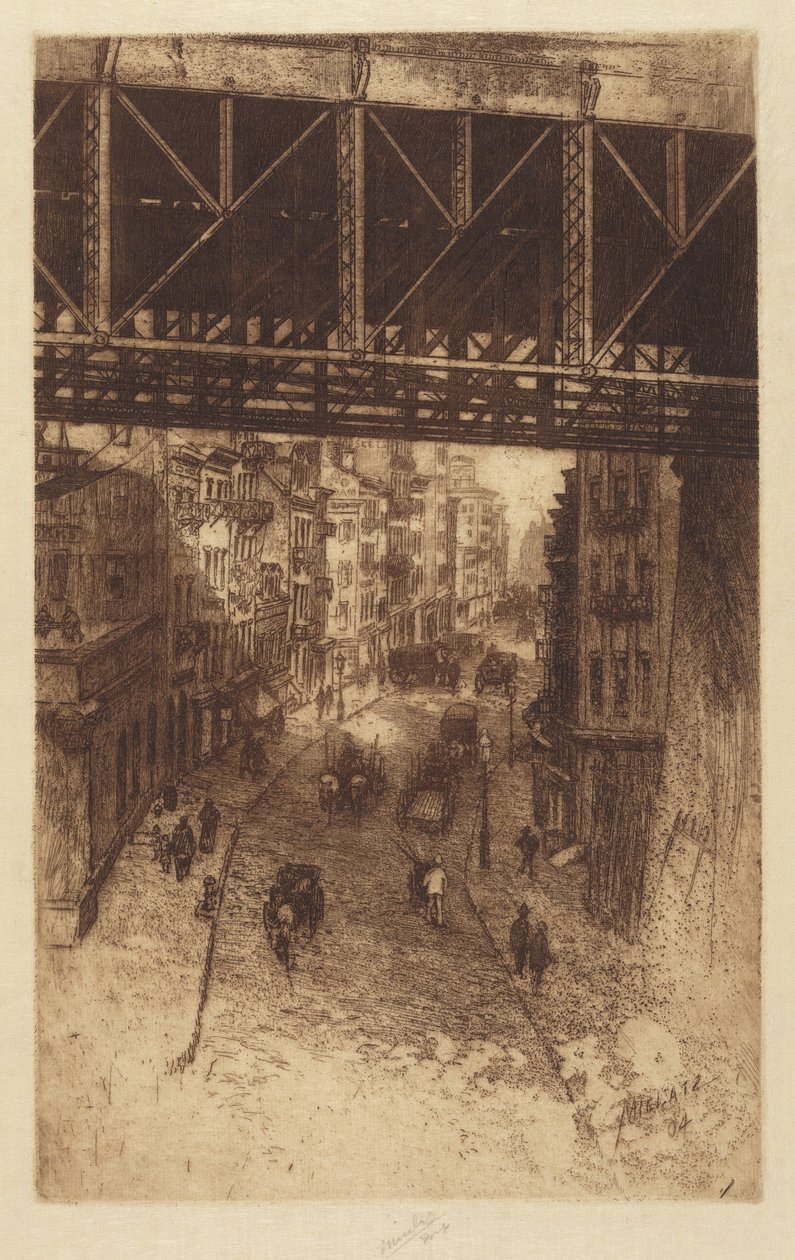 Cherry Street, Nowy Jork autorstwa Charles Frederick William Mielatz