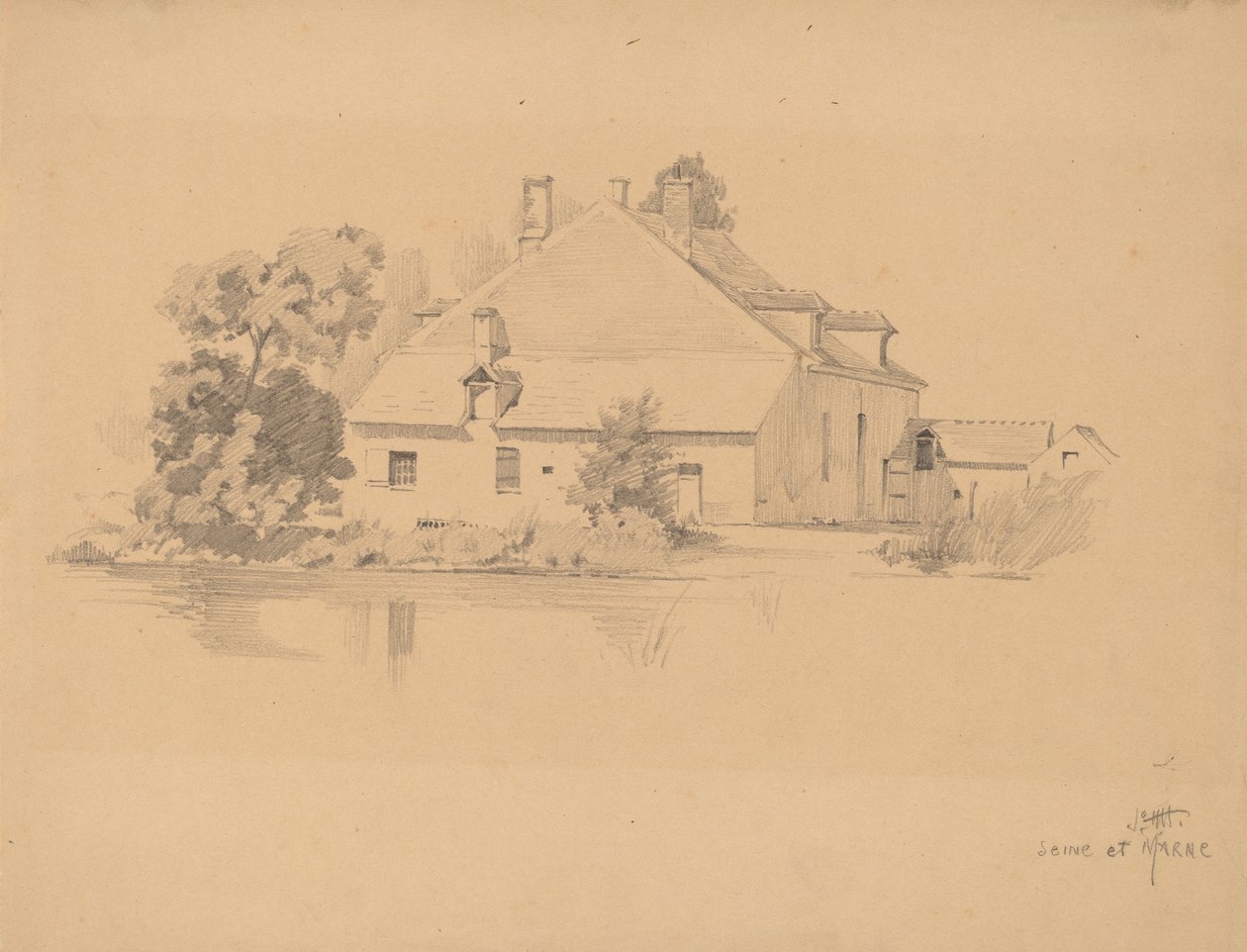 Sekwana i Marna. autorstwa Charles Frederick William Mielatz