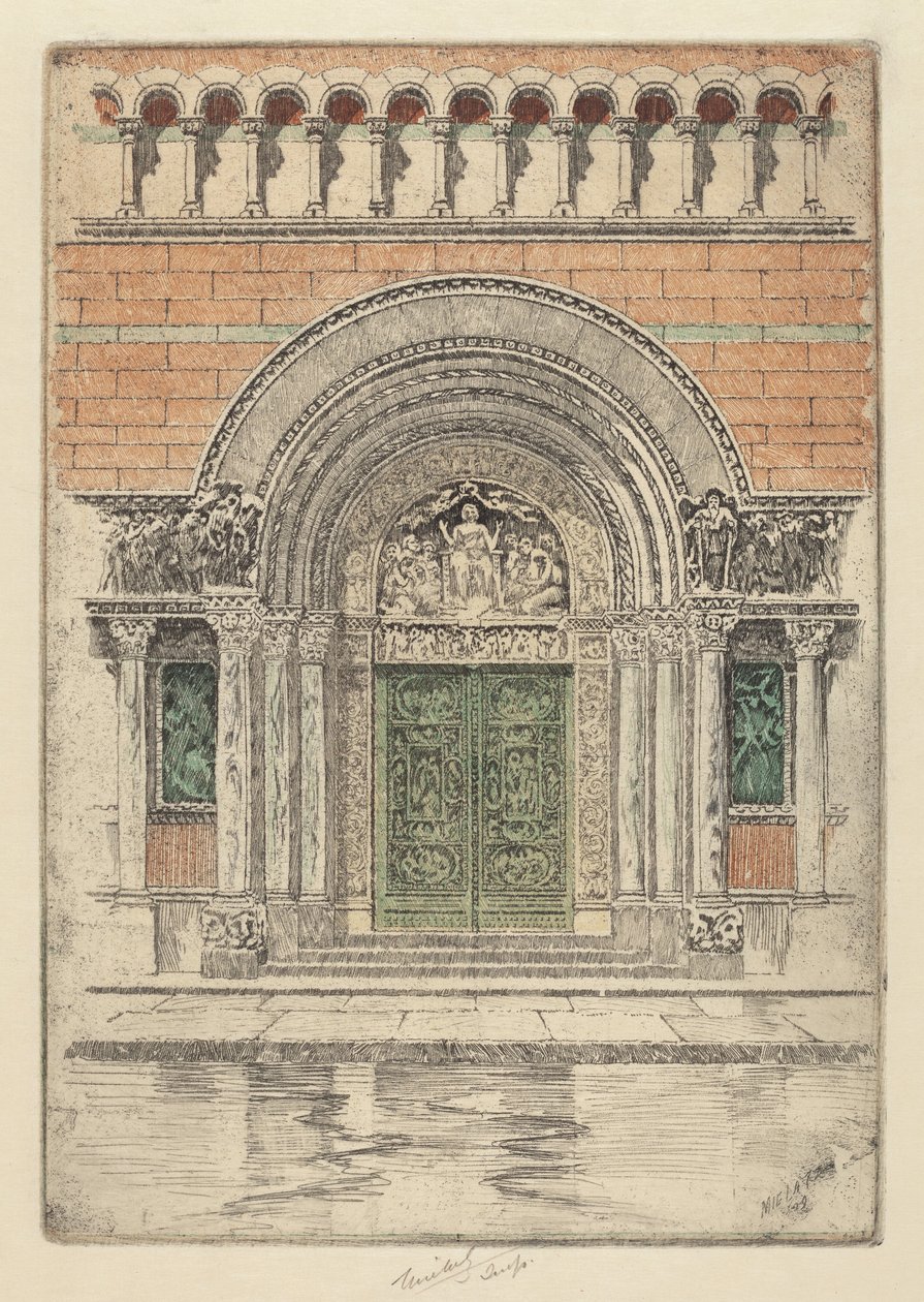 Drzwi, św. Bartłomieja, 1909. autorstwa Charles Frederick William Mielatz