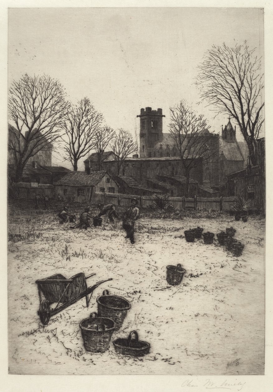 Bez tytułu (scena w ogrodzie) autorstwa Charles Frederick William Mielatz