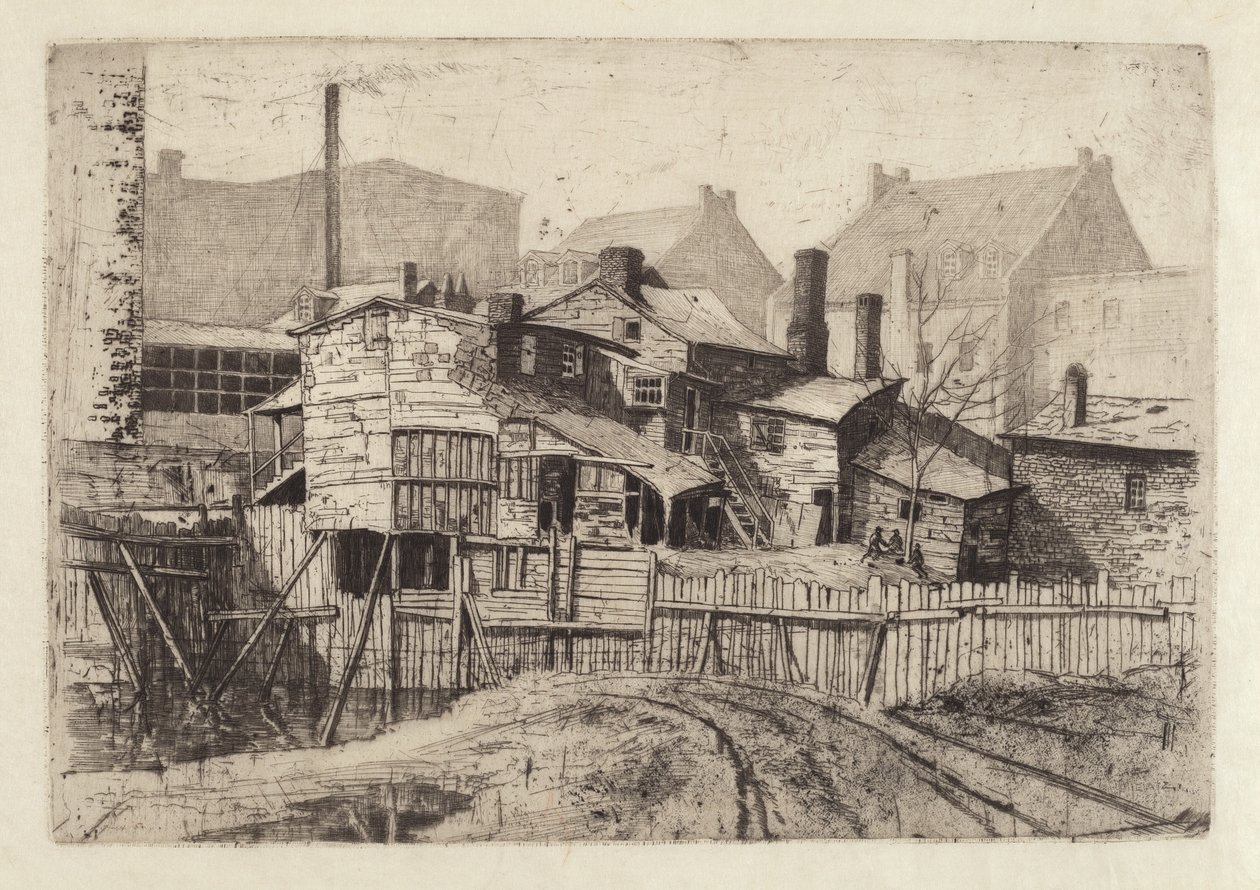Bez tytułu (Drewniany dom w mieście) autorstwa Charles Frederick William Mielatz