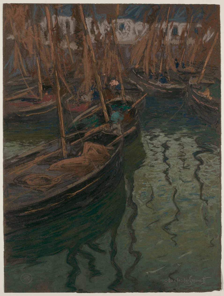 Harmonia dokowa — łodzie rybackie autorstwa Charles Fromuth