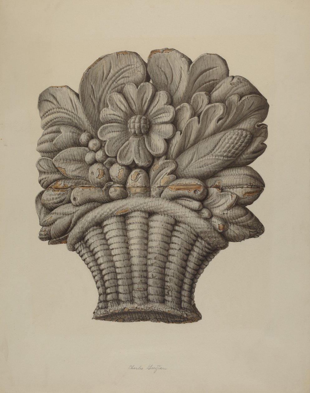 Rzeźbiony ornament autorstwa Charles Garjian