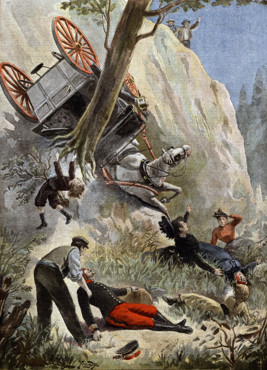 Śmierć francuskiego pułkownika de Savignac autorstwa Charles Gaston Yrondy