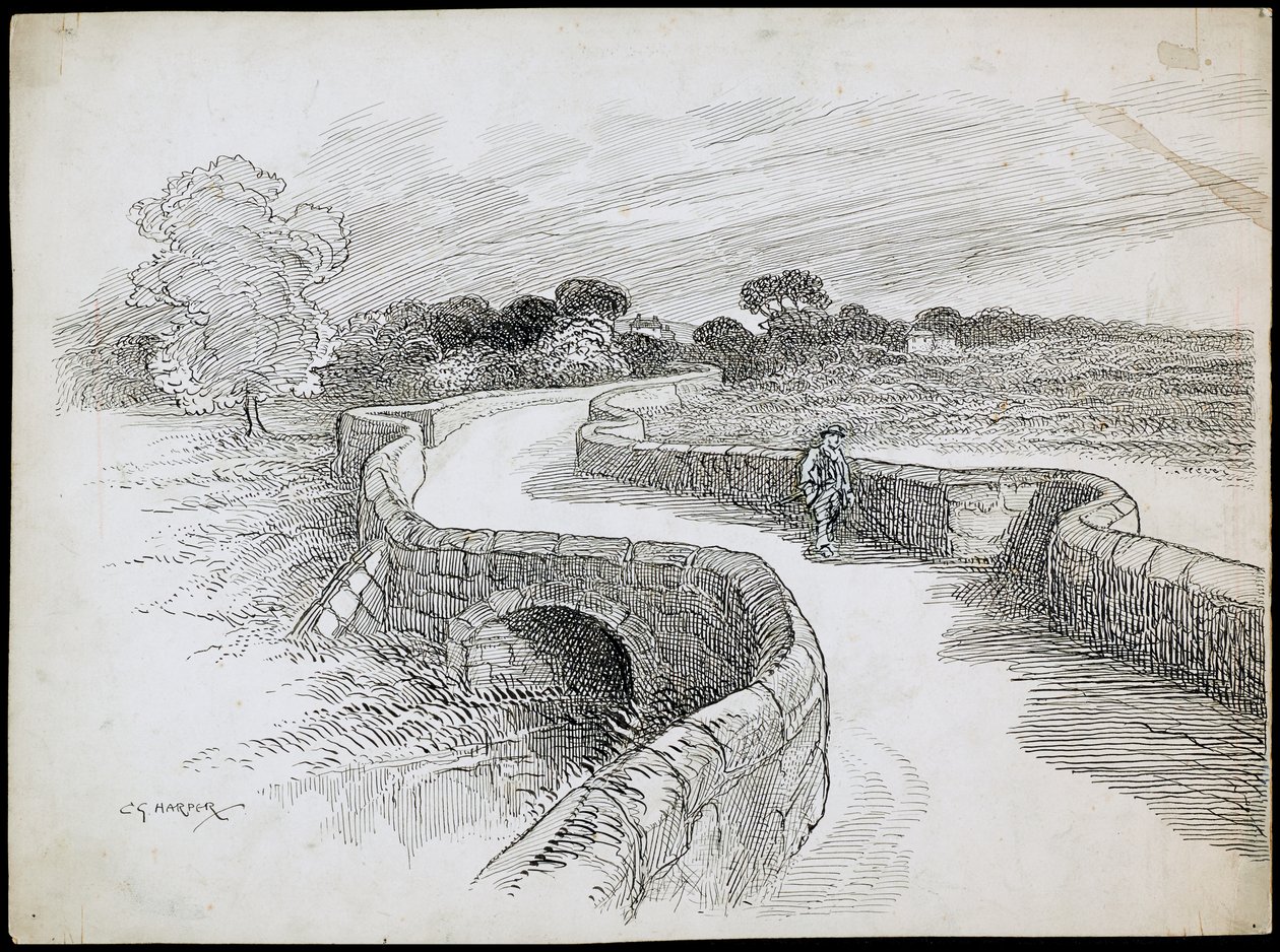 Most Swarkestone, Stanton By Bridge, Derbyshire autorstwa Charles George Harper