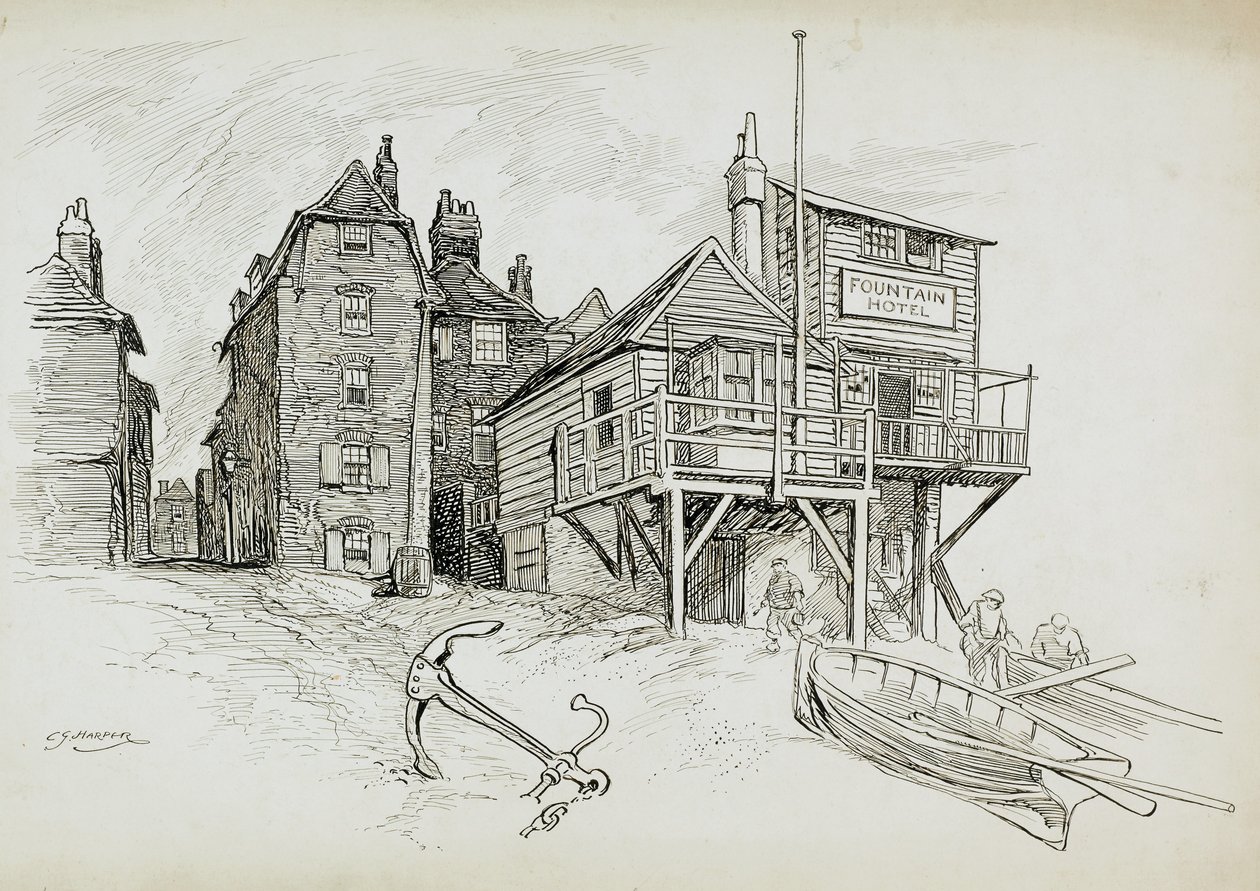 The Fountain Hotel, Deal, Kent, 1892-1933 autorstwa Charles George Harper