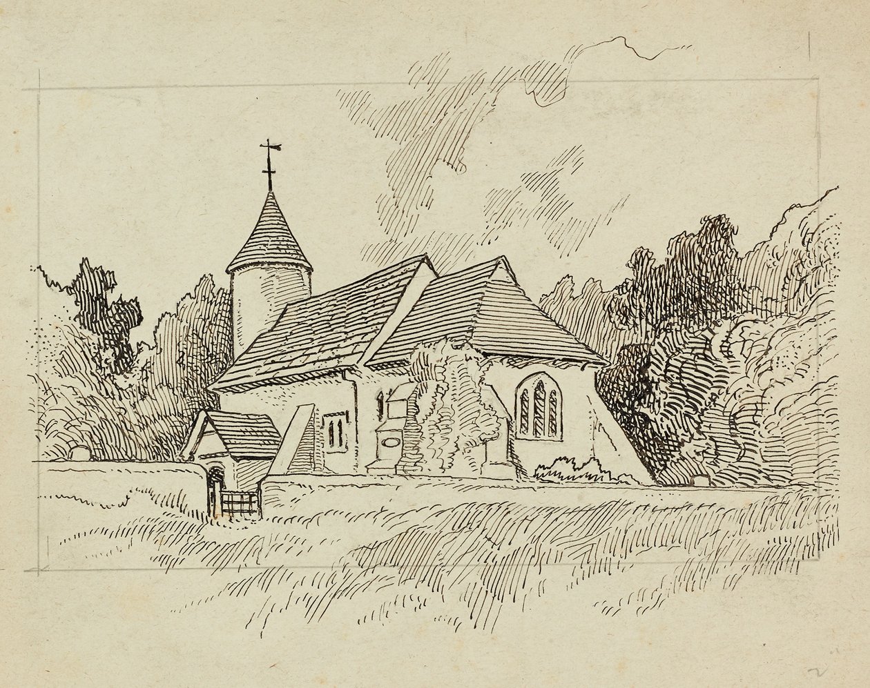 Niezidentyfikowany kościół, 1892-1933 autorstwa Charles George Harper