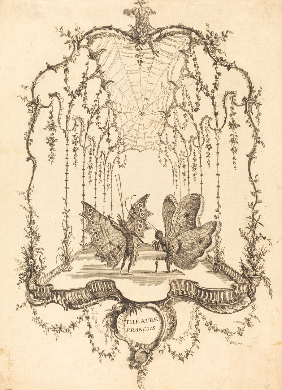 Teatr Francuski autorstwa Charles Germain de Saint Aubin