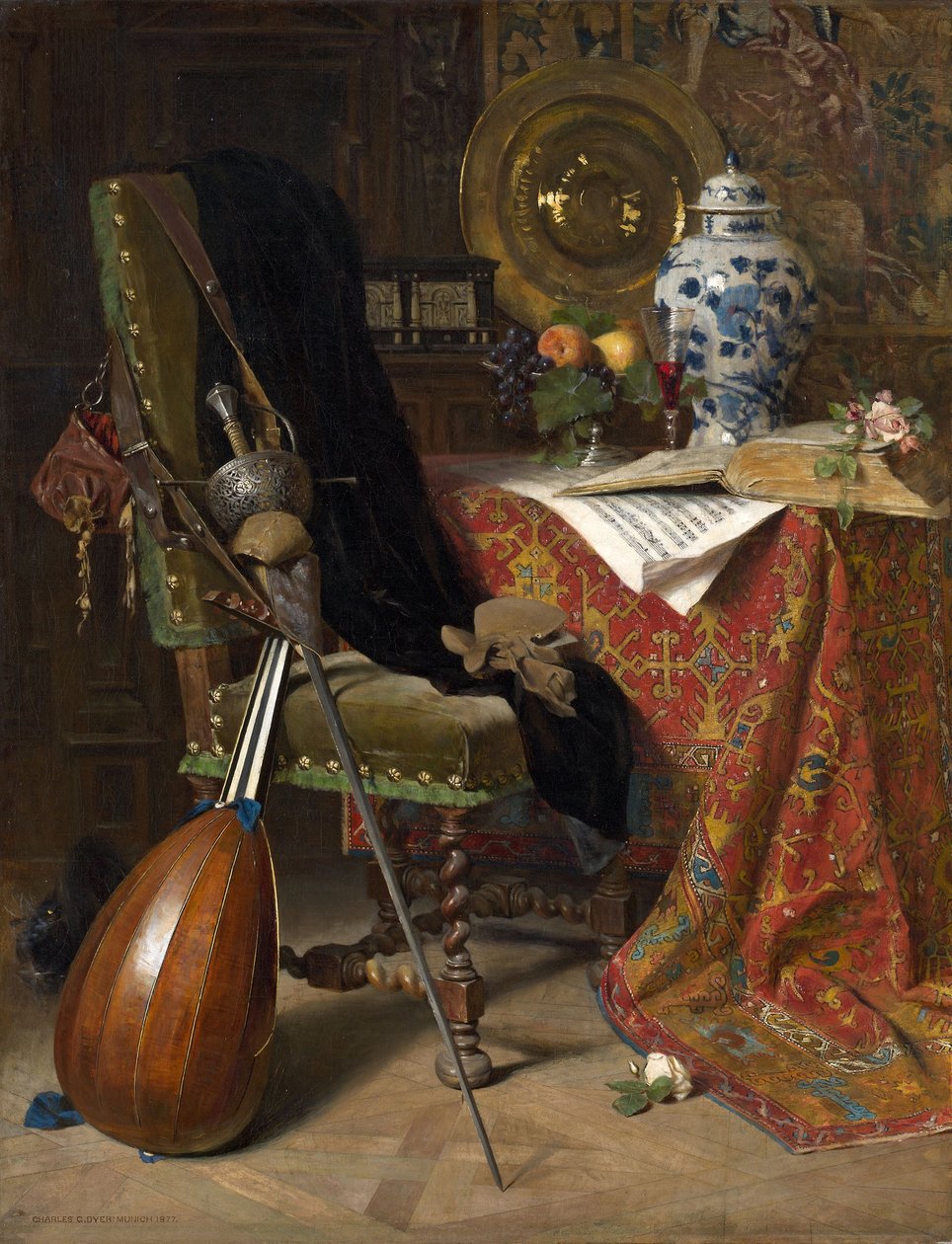 Wnętrze z XVII wieku, 1877 autorstwa Charles Gifford Dyer
