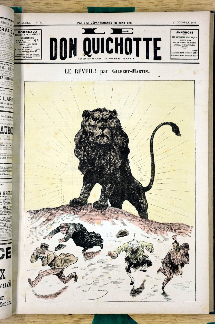Okładka „”Le Don Kichot””, numer 591, Satyryczny w kolorze autorstwa Charles Gilbert Martin
