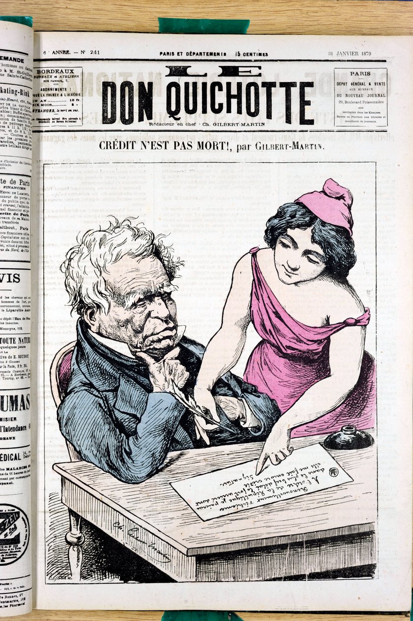 Okładka „”Le Don Quixote””, numer 241, Color Satirical autorstwa Charles Gilbert Martin
