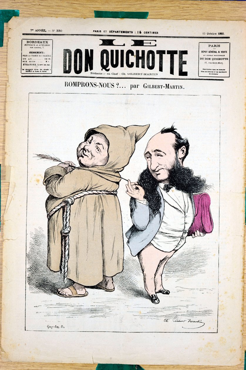 Okładka „”Le Don Kichot””, numer 330, Satyryczny w kolorze autorstwa Charles Gilbert Martin