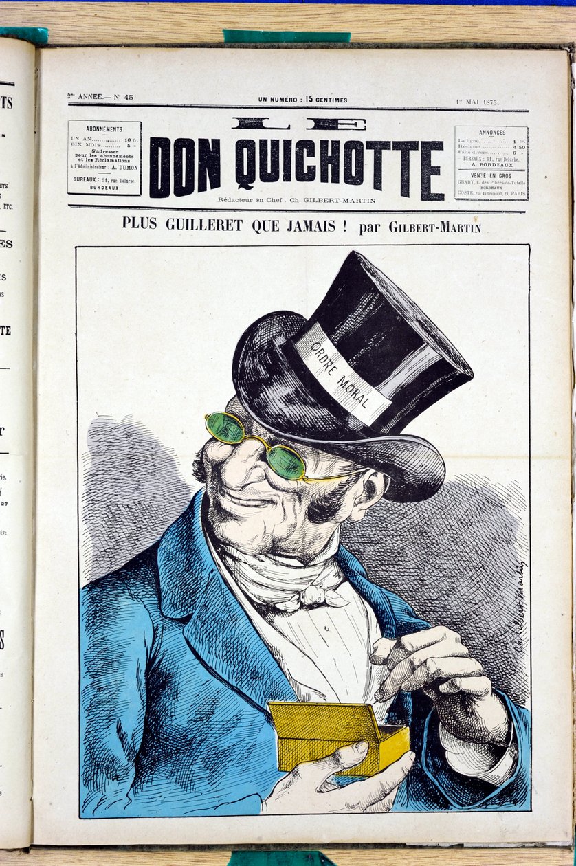 Okładka „”Le Don Kichot”, numer 45, Satyryka w kolorach autorstwa Charles Gilbert Martin