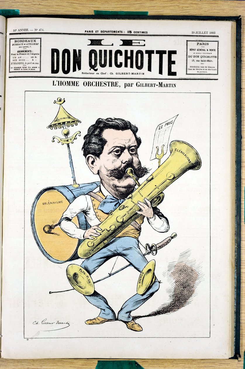Okładka „Le Don Kichota”, numer 474, Kolor satyryczny autorstwa Charles Gilbert Martin
