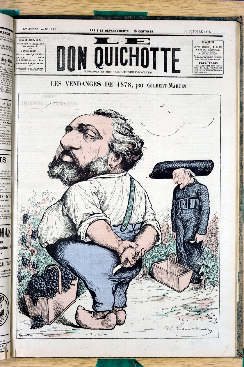 Okładka „Don Kichota”, numer 225, Satirique en Colors autorstwa Charles Gilbert Martin