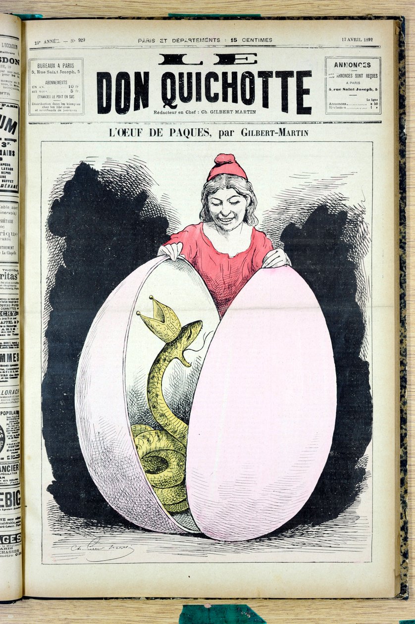 Okładka „Don Kichota”, numer 929, Satirique en Colors autorstwa Charles Gilbert Martin