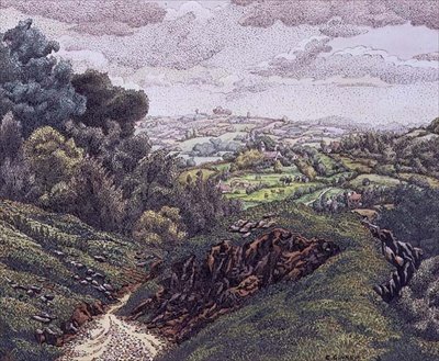 Angielski krajobraz autorstwa Charles Ginner