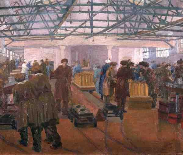 Fabryka amunicji (olej na płótnie) autorstwa Charles Ginner