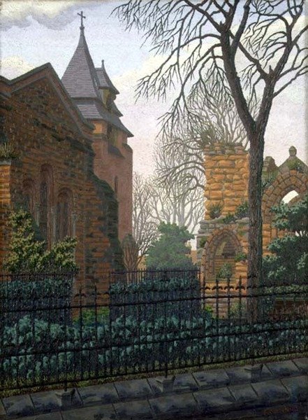 Kościół św. Jana, Chester autorstwa Charles Ginner
