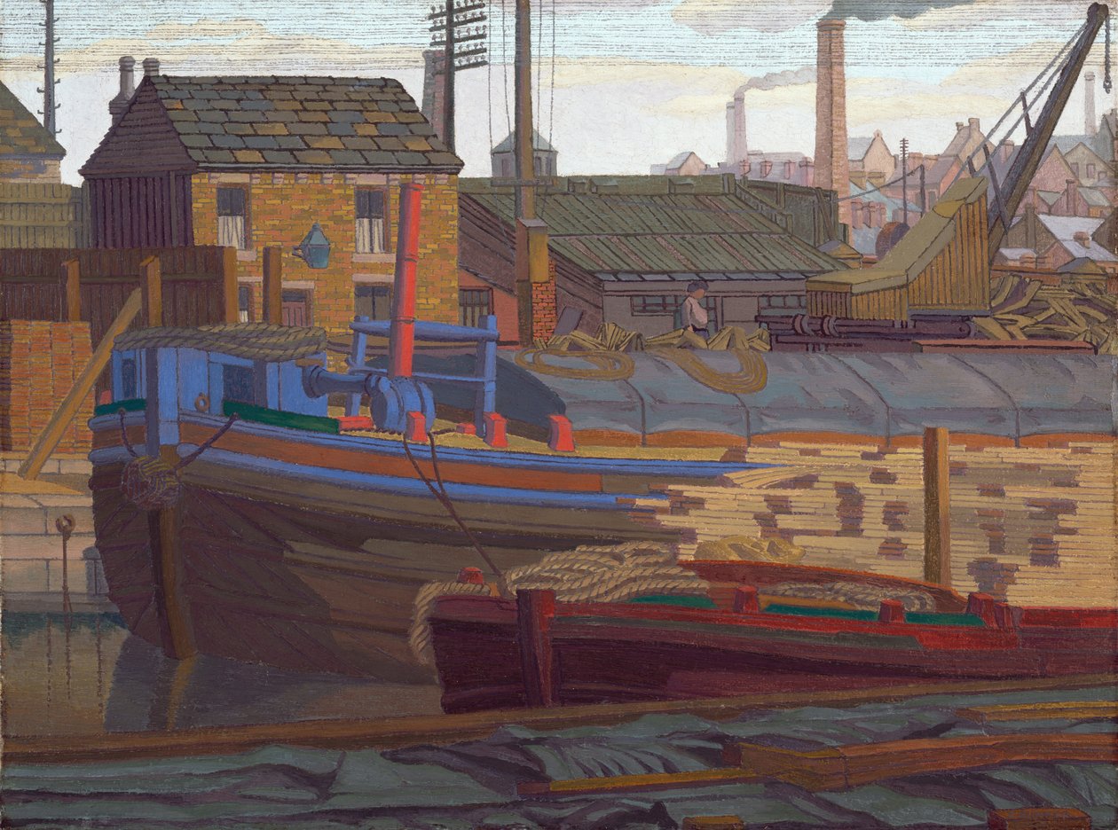 Barki, Leeds autorstwa Charles Ginner