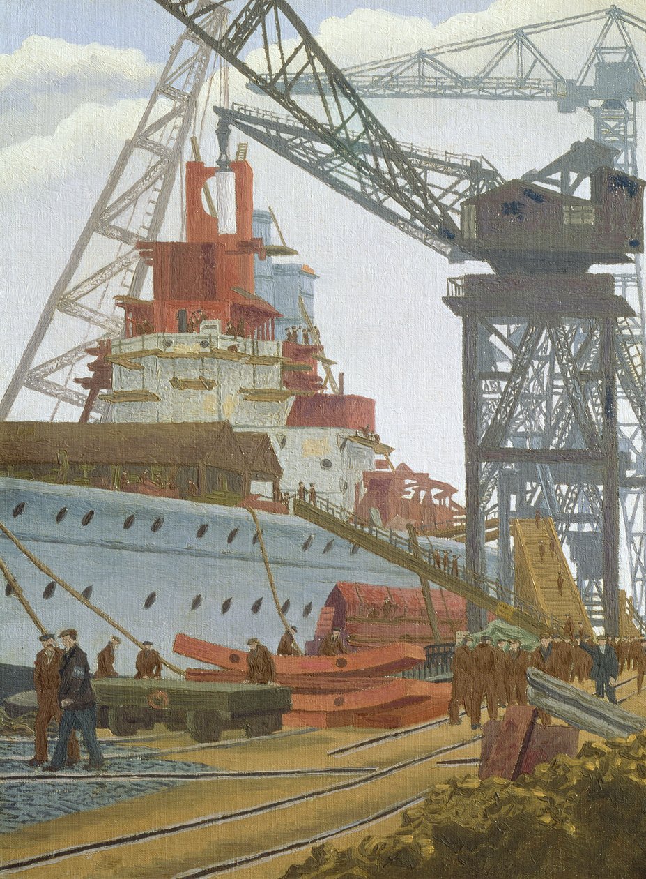 Budynek HMS Prince of Wales autorstwa Charles Ginner