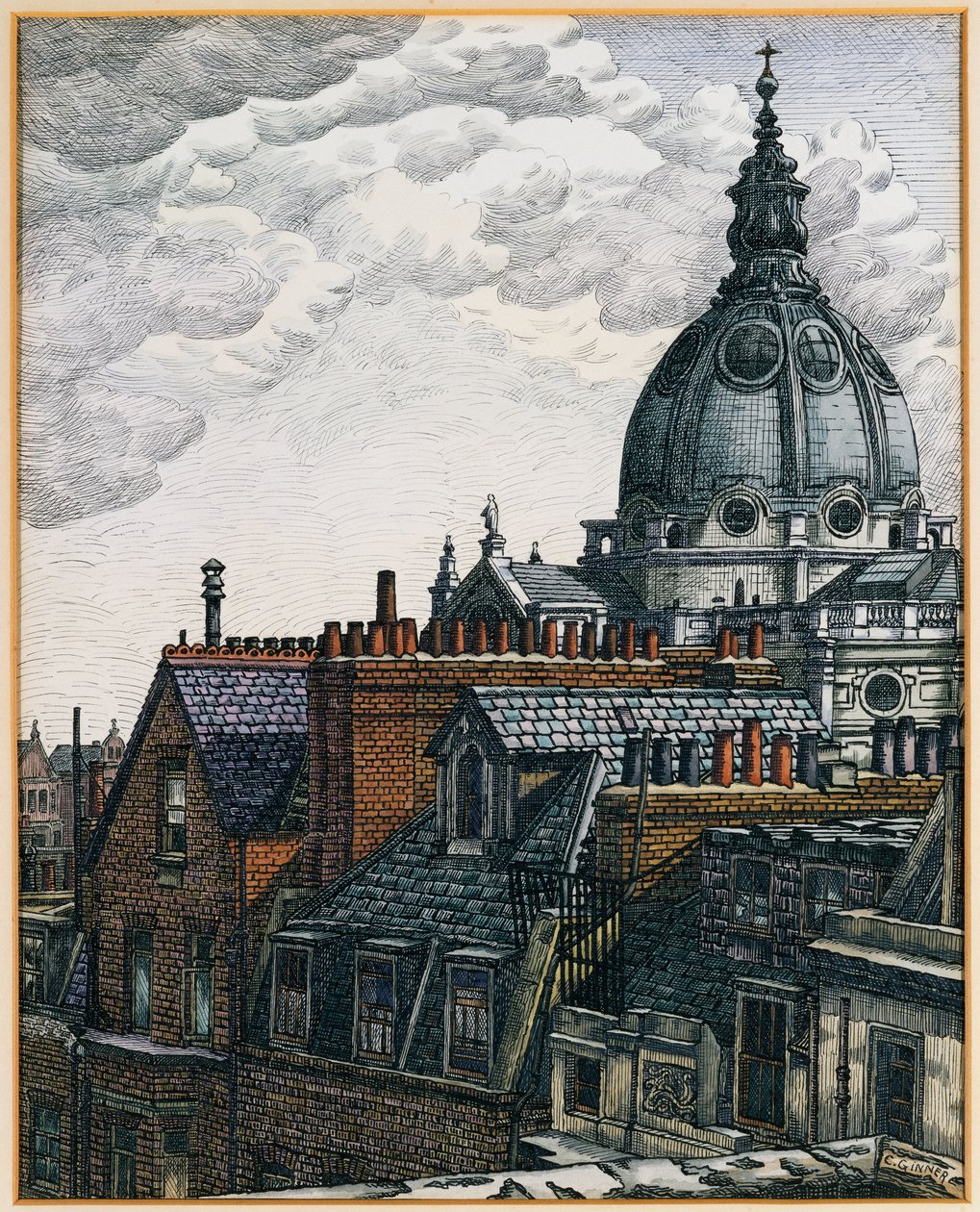 Kopuła, Brompton Oratorium autorstwa Charles Ginner