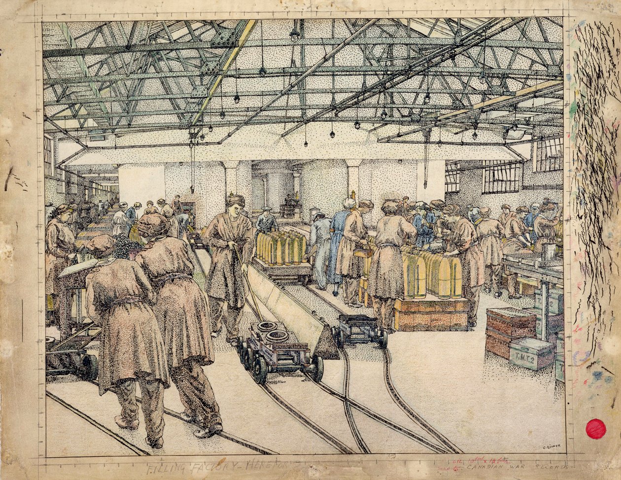 Fabryka Napełniania, Hereford autorstwa Charles Ginner