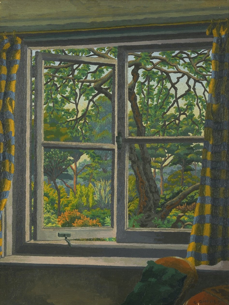Przez okno chaty, Shipley, Sussex autorstwa Charles Ginner