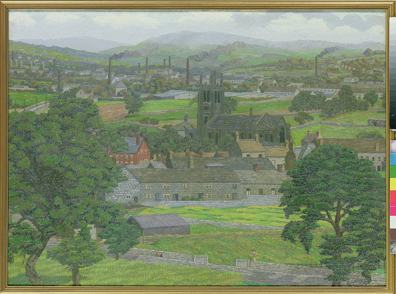 Kościół Yeadon, niedaleko Leeds autorstwa Charles Ginner