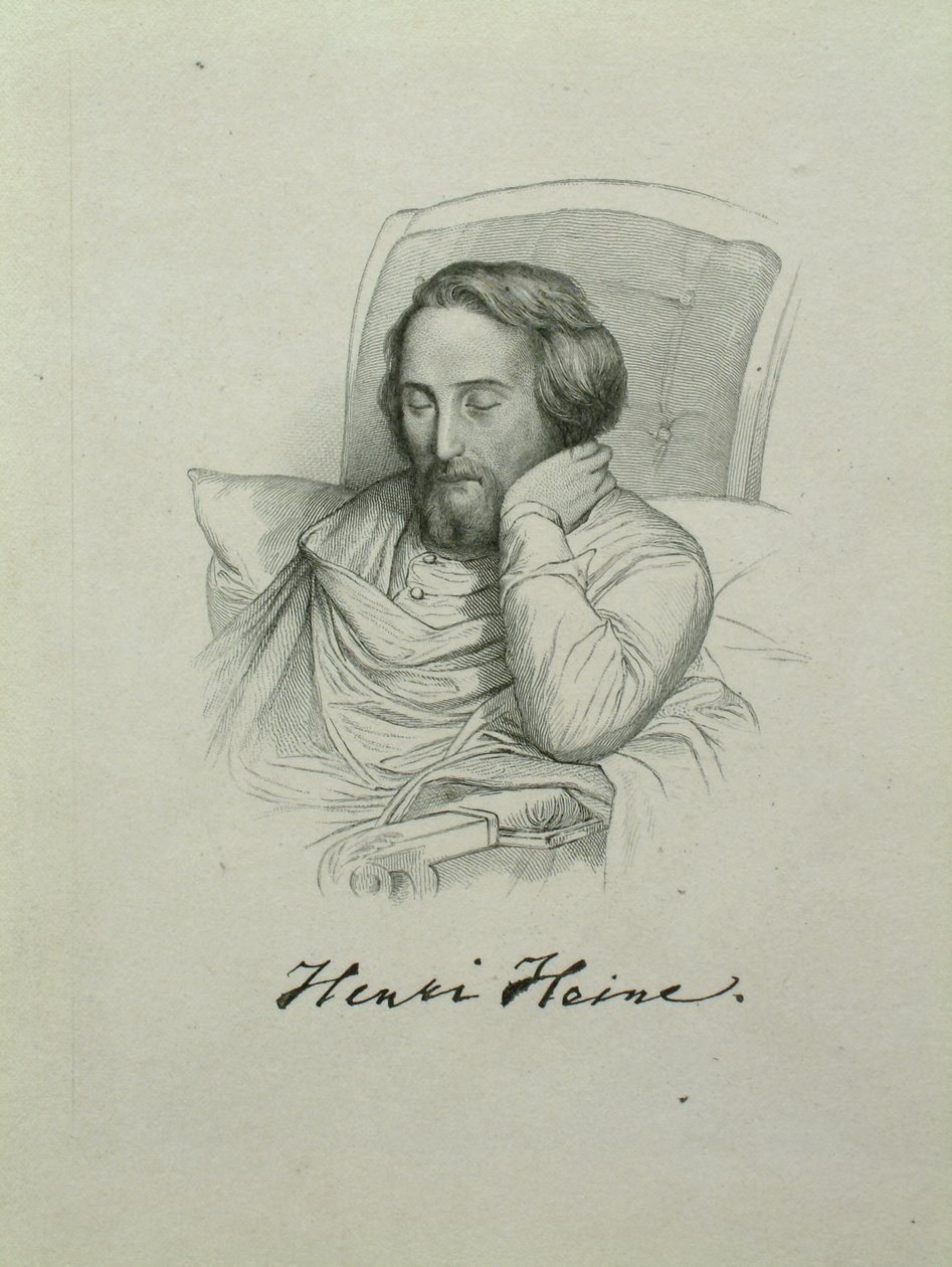Portret poety Heinricha Heinego 1797-1856, 1851 autorstwa Charles Gleyre
